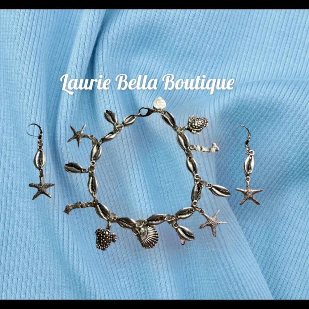 Silver Under The Sea Ankle Bracelet Set